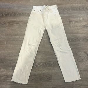 GAP cheeky straight sky high white jeans